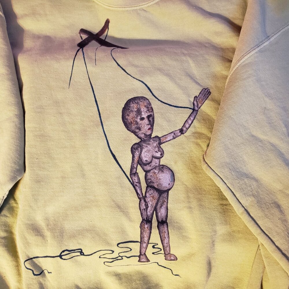 Painted Puppet sweater green